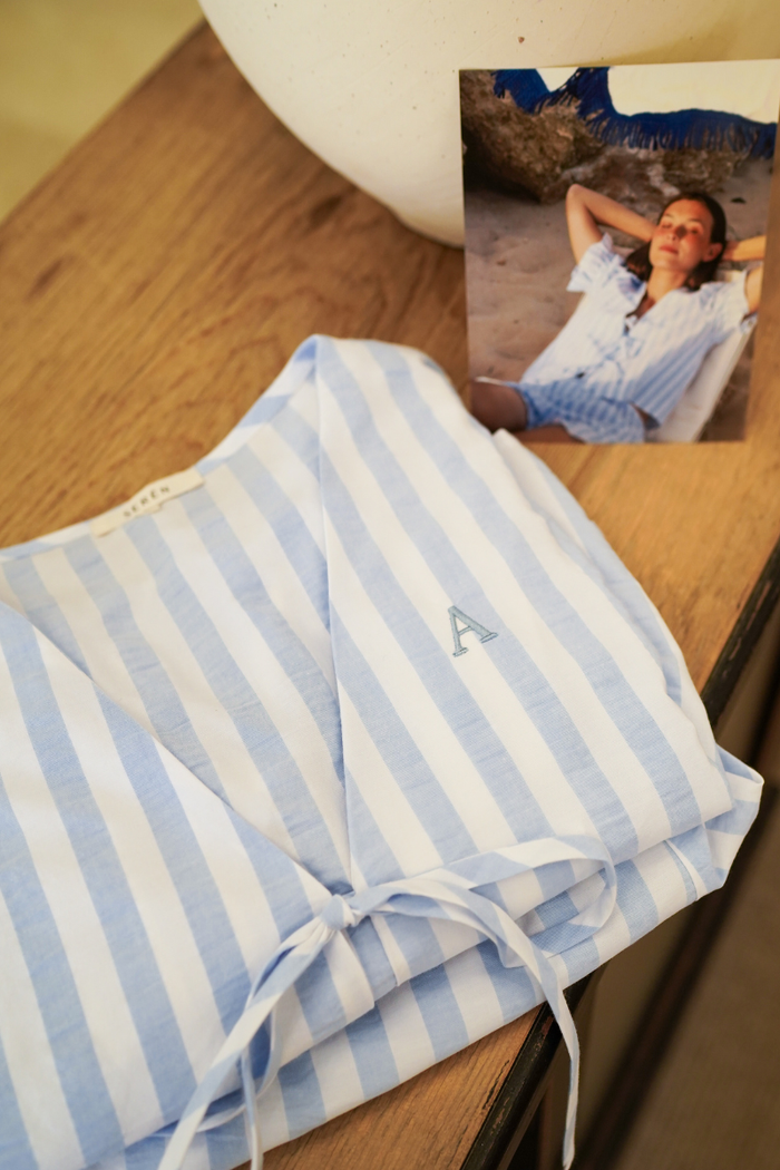 Pijama Jane Rayas Celeste