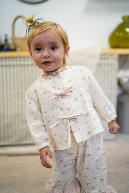 Pijama Sophie Flores Rosa