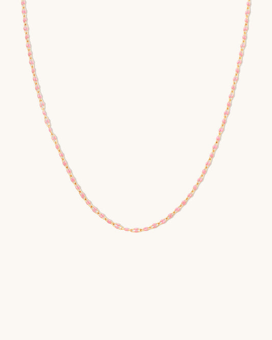 Pink U-Link Candy Chain Necklace