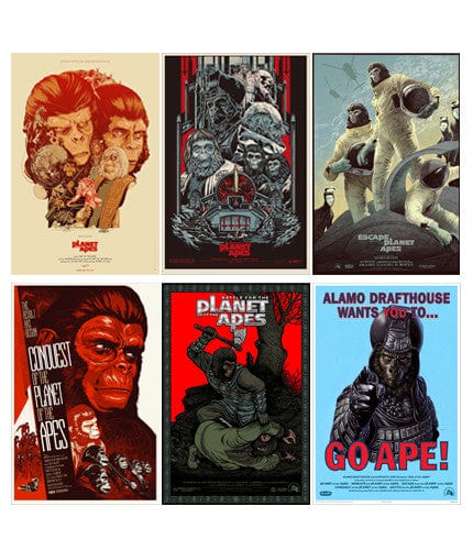 Planet of the Apes Set Martin Ansin poster