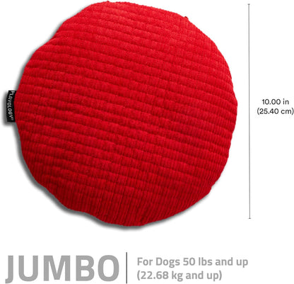 Playology Plush Crinkle Disc dog toy, Large size, with an all-natural beef scent - Dog.Dog.Cat.