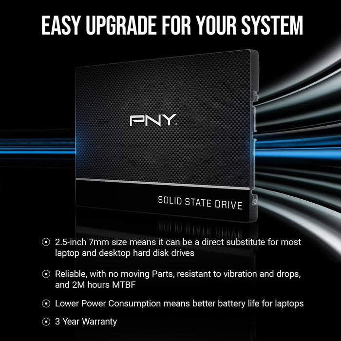 PNY SSD7CS900240RB SATA III Internal Solid State Drive Black 240GB