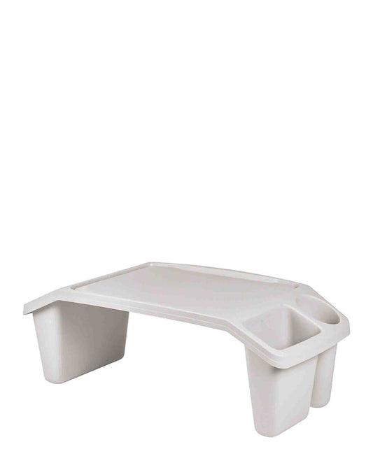 Portable Multi Purpose Tray & Drink Holder - Beige