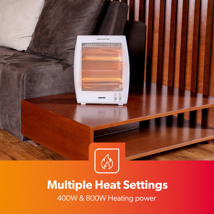 Portable Upright Electric Quartz Halogen Heater 800W
