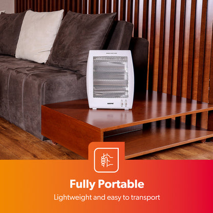 Portable Upright Electric Quartz Halogen Heater 800W