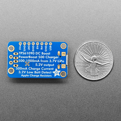 PowerBoost 500 Charger - Rechargeable 5V Lipo USB Boost @ 500mA+ by Adafruit - The Pi Hut