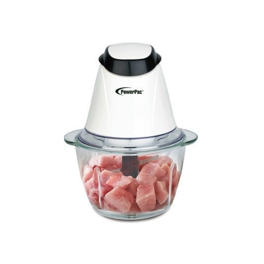 PowerPac Electric Food Chopper, Food Preparation 1L with Safety Lock Switch (PPCP813)