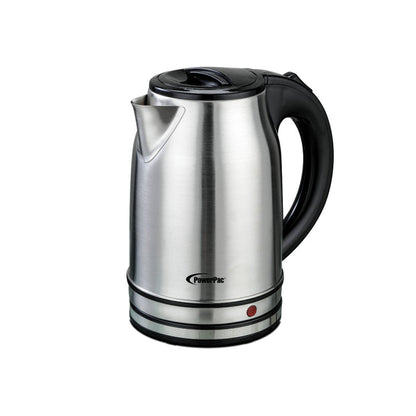 PowerPac Electric Kettle, Cordless Kettle Jug 1.8L Stainless Steel (PPJ2003)