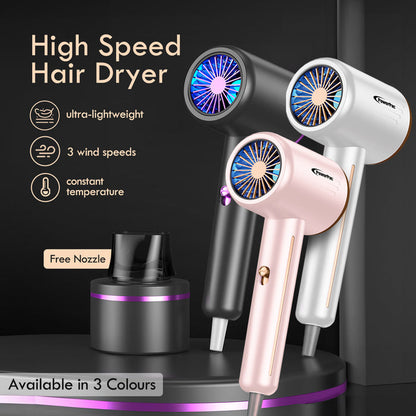 PowerPac High Speed Hair Dryer 1300W (PPH1200A) Pink