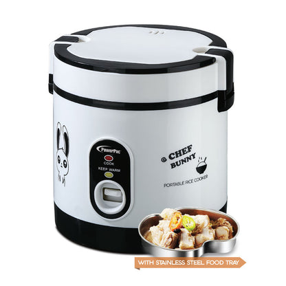 PowerPac Mini Rice Cooker, Electric Lunch Box 0.6L (PPRC09)