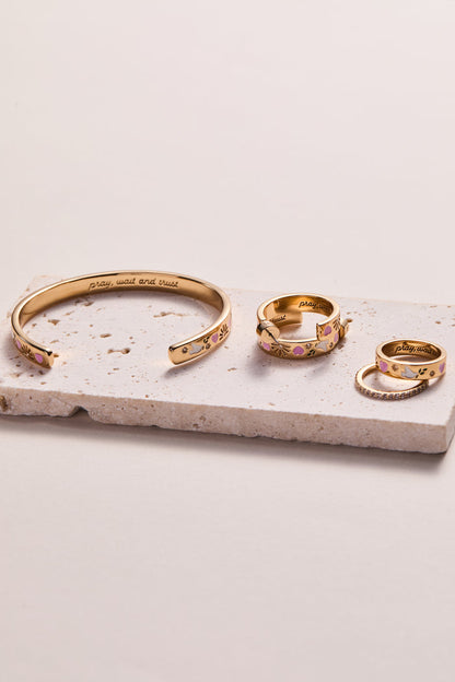'Pray, Wait and Trust' Cuff Bracelet