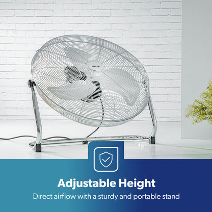 Premium 20-Inch Powerful 3-Speed Metal Floor Fan