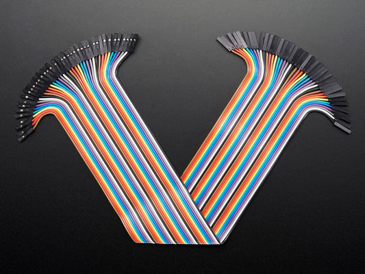 Premium Female/Female Jumper Wires - 40 x 12" (300mm) by The Pi Hut - The Pi Hut