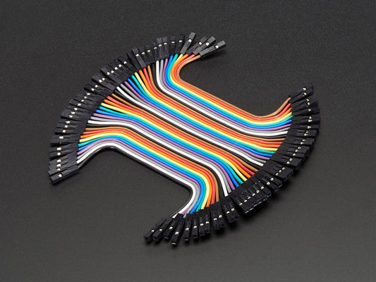 Premium Female/Female Jumper Wires - 40 x 3" (75mm) by The Pi Hut - The Pi Hut