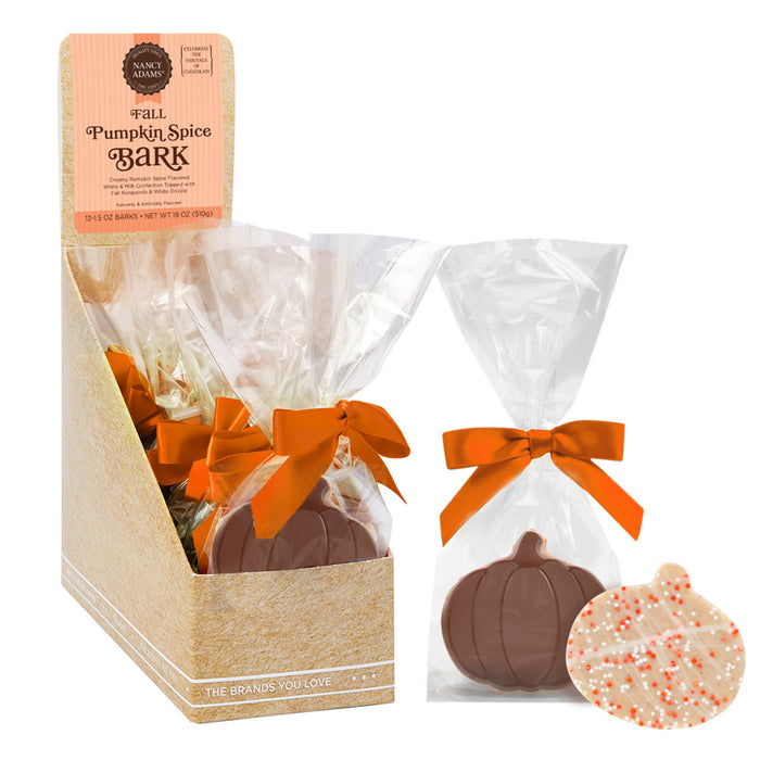 Pumpkin Spice Chocolate Bark Candy - 12 Count