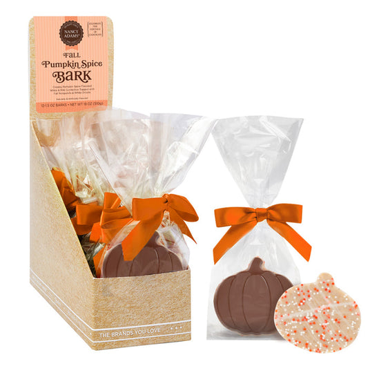 Pumpkin Spice Chocolate Bark Candy - 12 Count