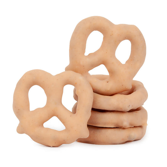 Pumpkin Spice White Chocolate Covered Mini Pretzel Snacks - 15 LB