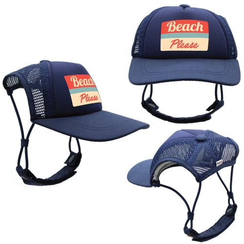 Beach Please Standard or Namedrop | Trucker Hat for Dogs - Dog.Dog.Cat.