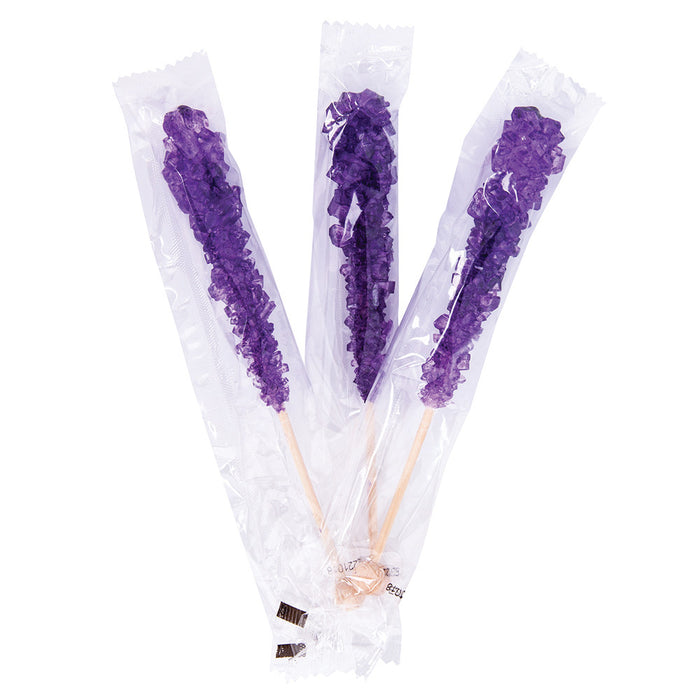 Purple Grape Rock Candy Sticks - 100 Count