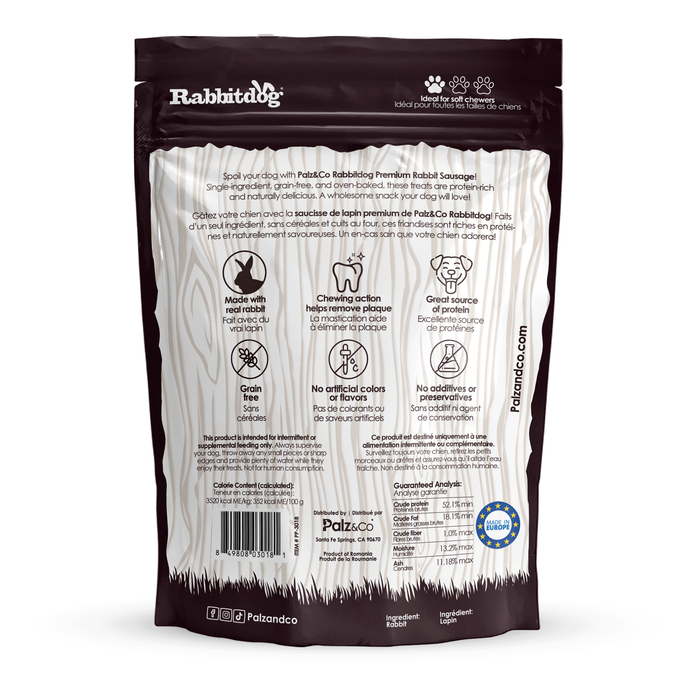 Palz&Co - Rabbitdog Rabbit Sausage Dog Treats - Dog.Dog.Cat.