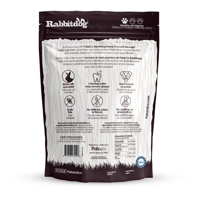 Palz&Co - Rabbitdog Rabbit Sausage Dog Treats - Dog.Dog.Cat.