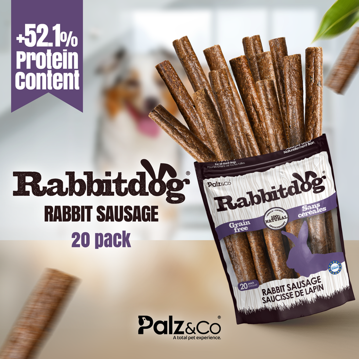 Palz&Co - Rabbitdog Rabbit Sausage Dog Treats - Dog.Dog.Cat.
