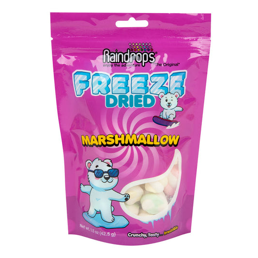 Raindrops Marshmallow Freeze Dried Candy Peg Bag - 12 Count