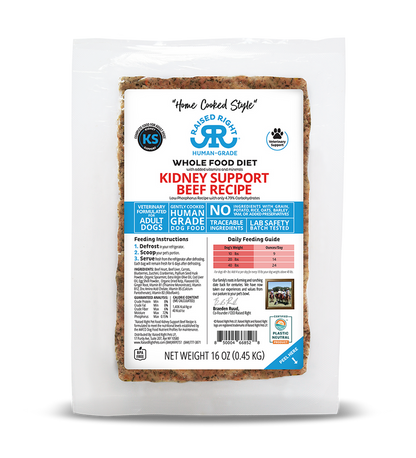 Raised Right Kidney Support Frozen Dog Food – Turkey, Beef & Pork - Dog.Dog.Cat.