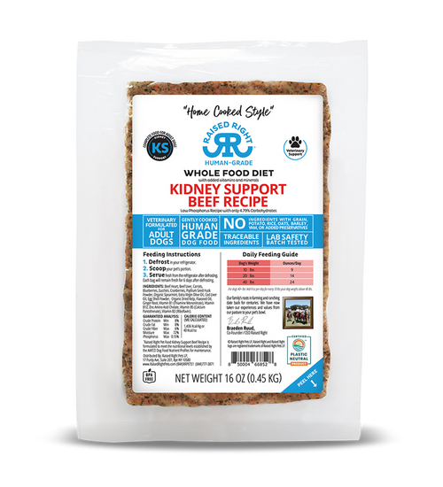 Raised Right Kidney Support Frozen Dog Food – Turkey, Beef & Pork - Dog.Dog.Cat.