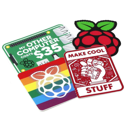 Raspberry Pi Sticker Pack #1 [discontinued] by Raspberry Pi - The Pi Hut
