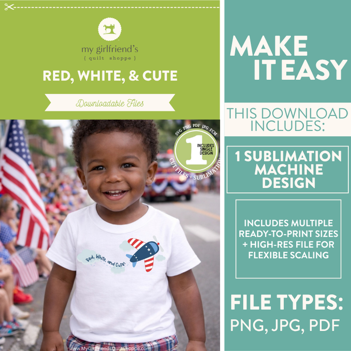 Red, White, & Cute (Downloadable Sublimation Design)