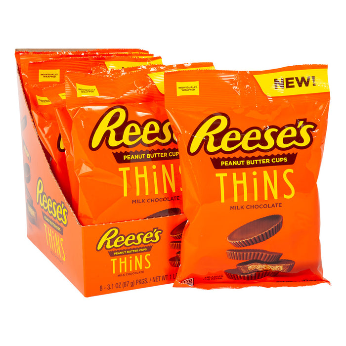 Reese's Thins Milk Chocolate Peanut Butter Cups Peg Bag - 8 Count
