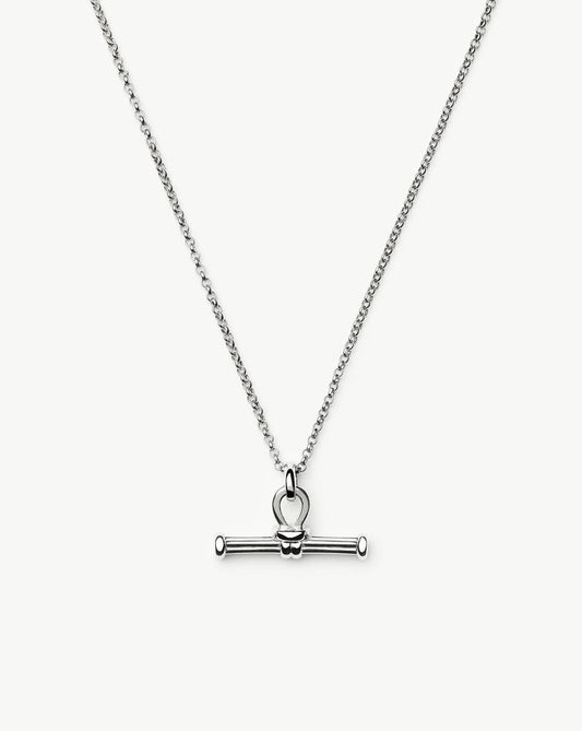 Ridge T-Bar Chain Necklace | Silver Plated Necklaces Missoma