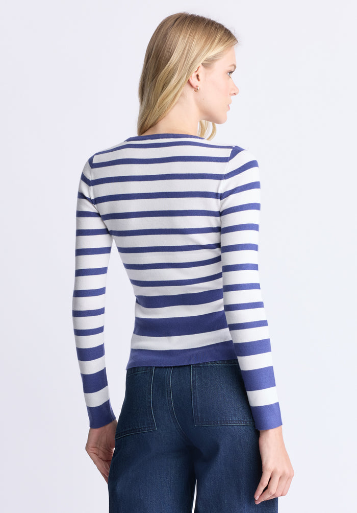 Buffalo Women Sweaters Navy Knit Sweaters Soft Knit Fabric Crew