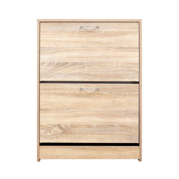 Shoe Cabinet Shoes Storage Rack 24 Pairs Organizer Shelf Cupboard Oak -Home Living Store - -