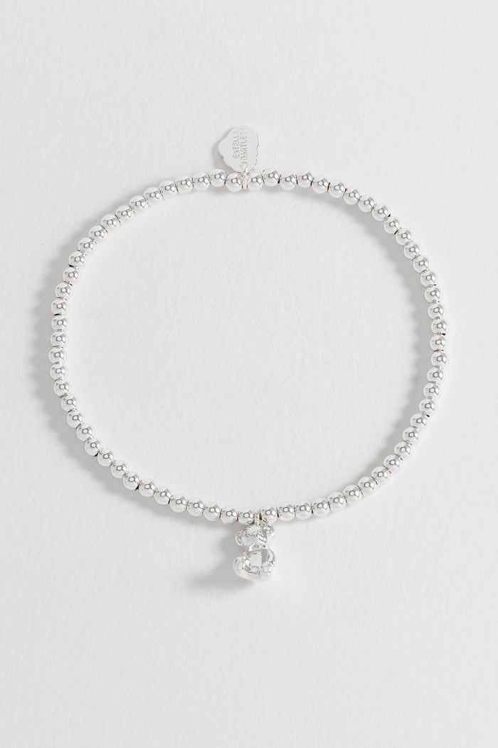 Sienna Beaded Teddy Bear Charm Bracelet