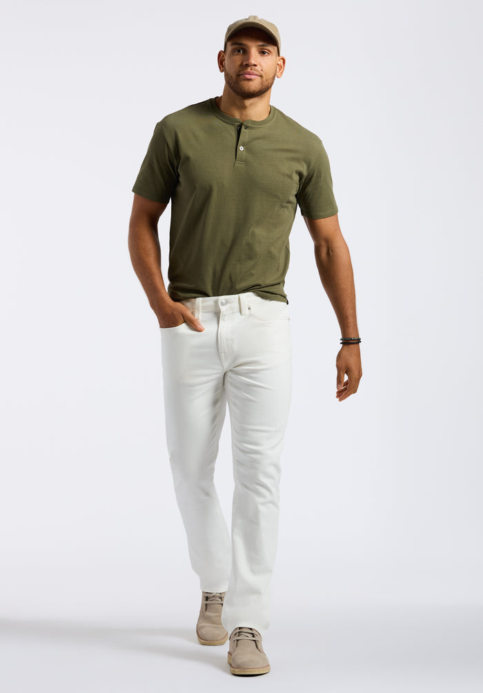 Buffalo Men Jeans White Denim Denim Pants Stretch