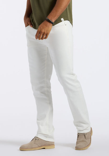 Buffalo Men Jeans White Denim Denim Pants Stretch