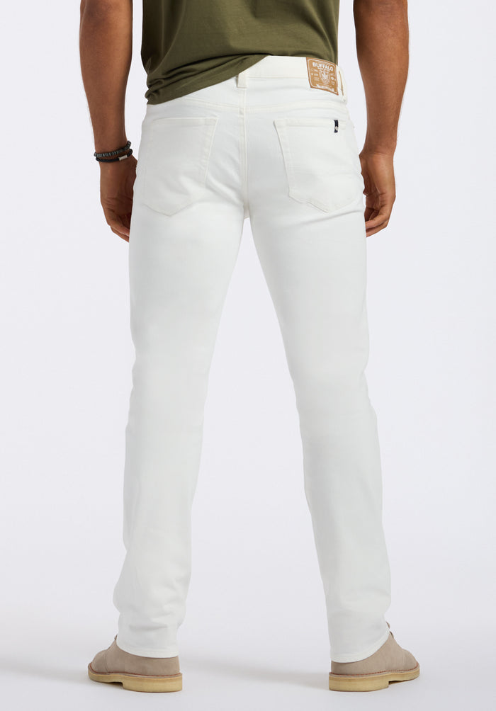 Buffalo Men Jeans White Denim Denim Pants Stretch