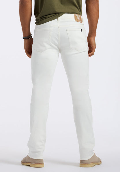 Buffalo Men Jeans White Denim Denim Pants Stretch