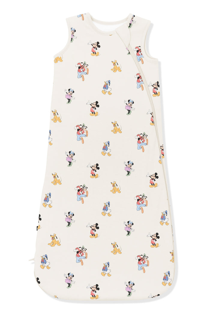 Sleep Bag with Mickey Mouse and Friends print on an oat background