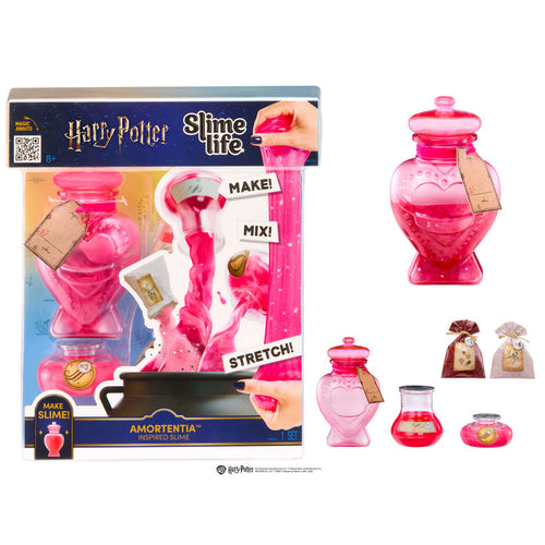 Pink slime kit with packaging featuring 'Harry Potter' branding on a white background.