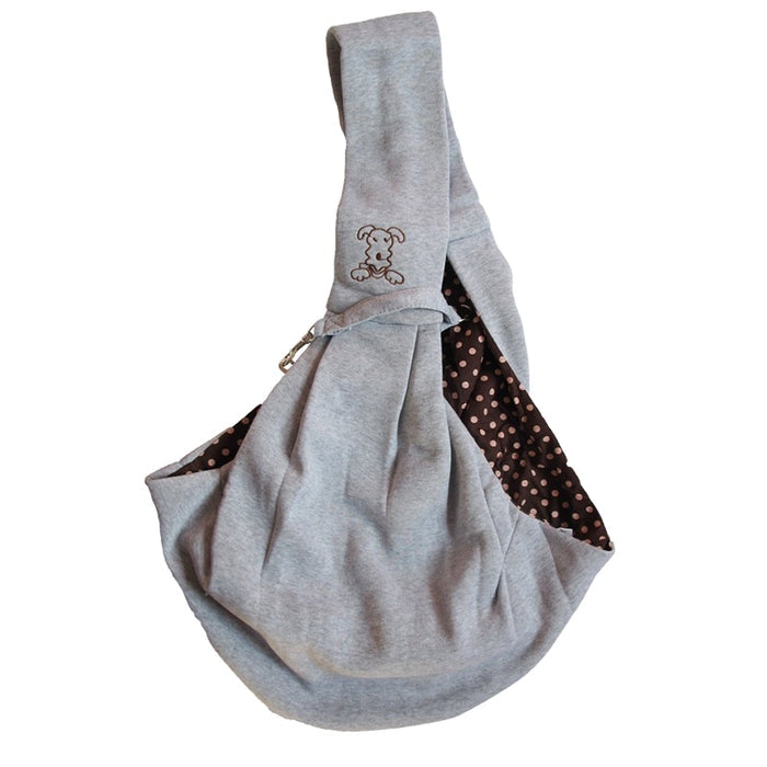 Sling Style Pet Carrier for Small Dogs - Hands-Free Two-Tone Design - Up to 15 lbs - Dog.Dog.Cat.