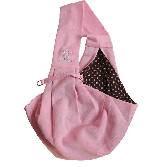 Sling Style Pet Carrier for Small Dogs - Hands-Free Two-Tone Design - Up to 15 lbs - Dog.Dog.Cat.