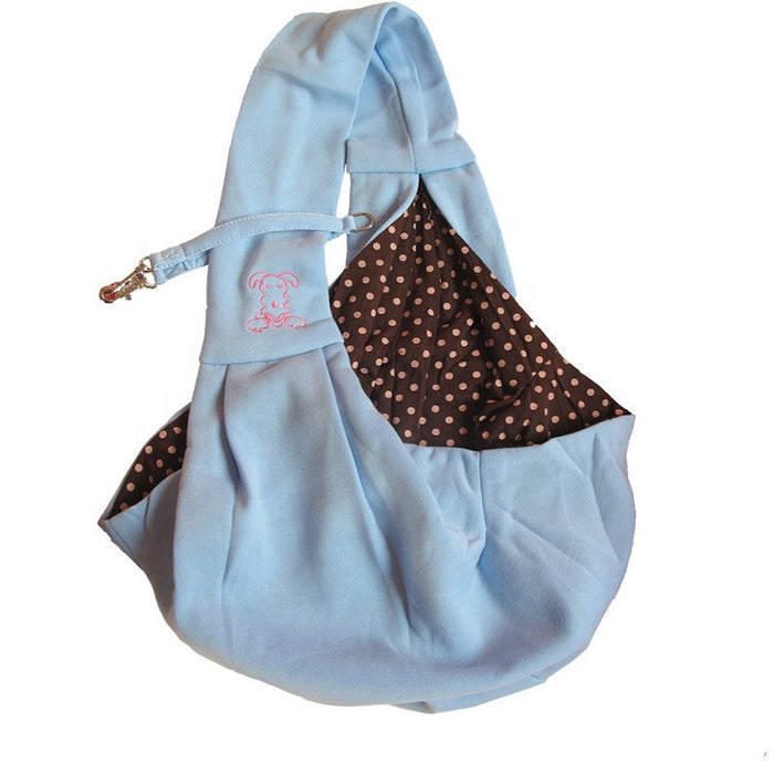 Sling Style Pet Carrier for Small Dogs - Hands-Free Two-Tone Design - Up to 15 lbs - Dog.Dog.Cat.