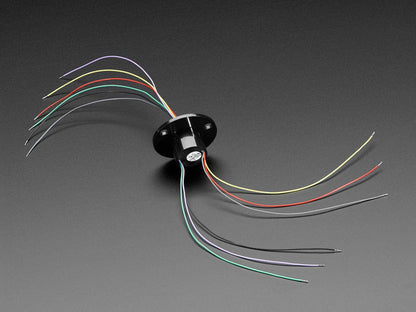 Slip Ring with Flange - 22mm diameter, 6 wires, max 240V @ 2A by The Pi Hut - The Pi Hut