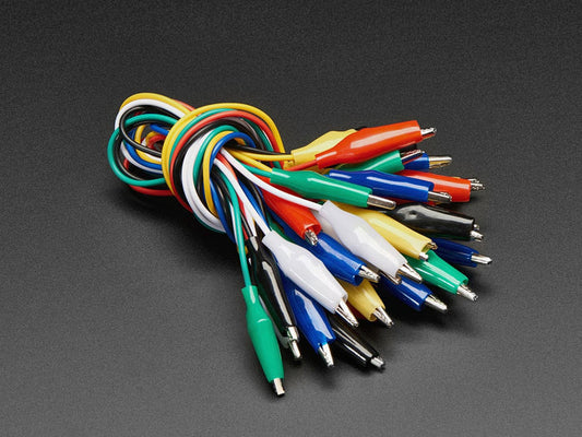 Small Alligator Clip Test Lead (Set of 18) by The Pi Hut - The Pi Hut