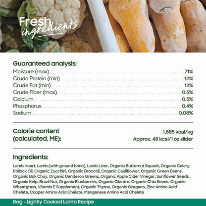Small Batch Lightly Cooked Lamb Dog Food - Premium Quality - Dog.Dog.Cat.