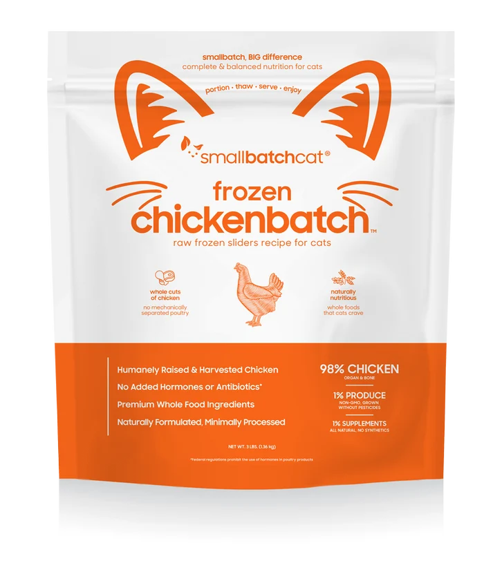 Smallbatch Cat Sliders Raw Cat Food - Frozen Raw Patties (2 lbs) - Dog.Dog.Cat.