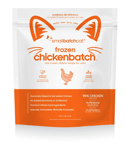 Smallbatch Cat Sliders Raw Cat Food - Frozen Raw Patties (2 lbs) - Dog.Dog.Cat.